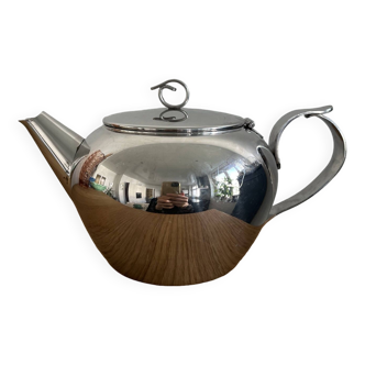 Vintage 70s stainless steel teapot