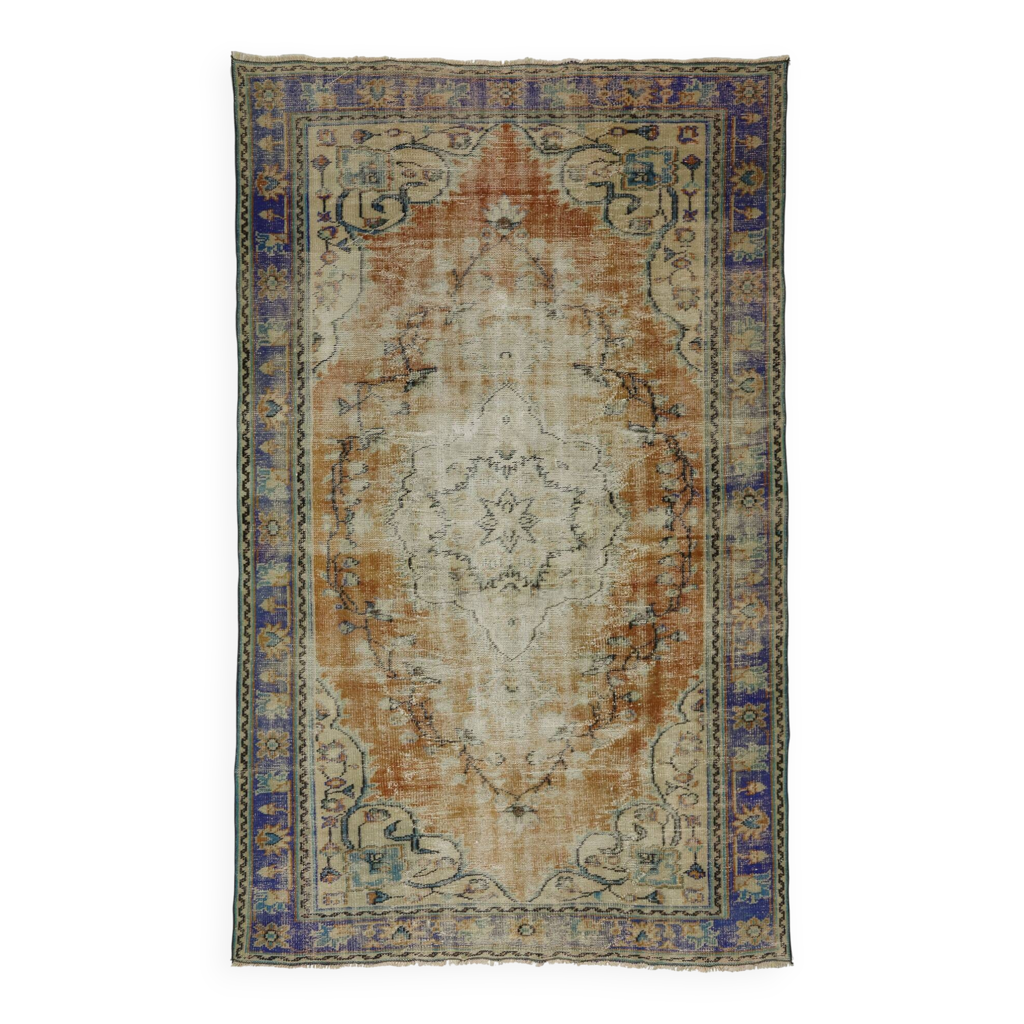 One-of-a-Kind Turkish Handwoven Vintage Rug - Timeless Vintage Elegance 275x 180 cm
