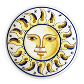 Assiette décorative en céramique soleil
