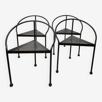 Series of 4 "Bermuda" chairs, Carlos Miret, Armat, 1980