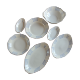7 porcelain dishes from Limoges F. Legrand and Cie art deco