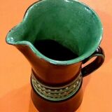 Glazed terracotta pitcher decorated with beaded friezes