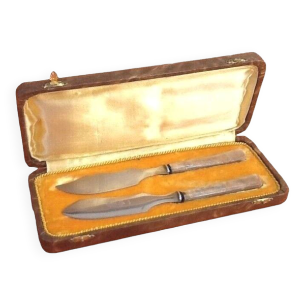 Années 1930 Coutelier Claude Sauzedde Etampes Couteaux à Fromage / Beurre