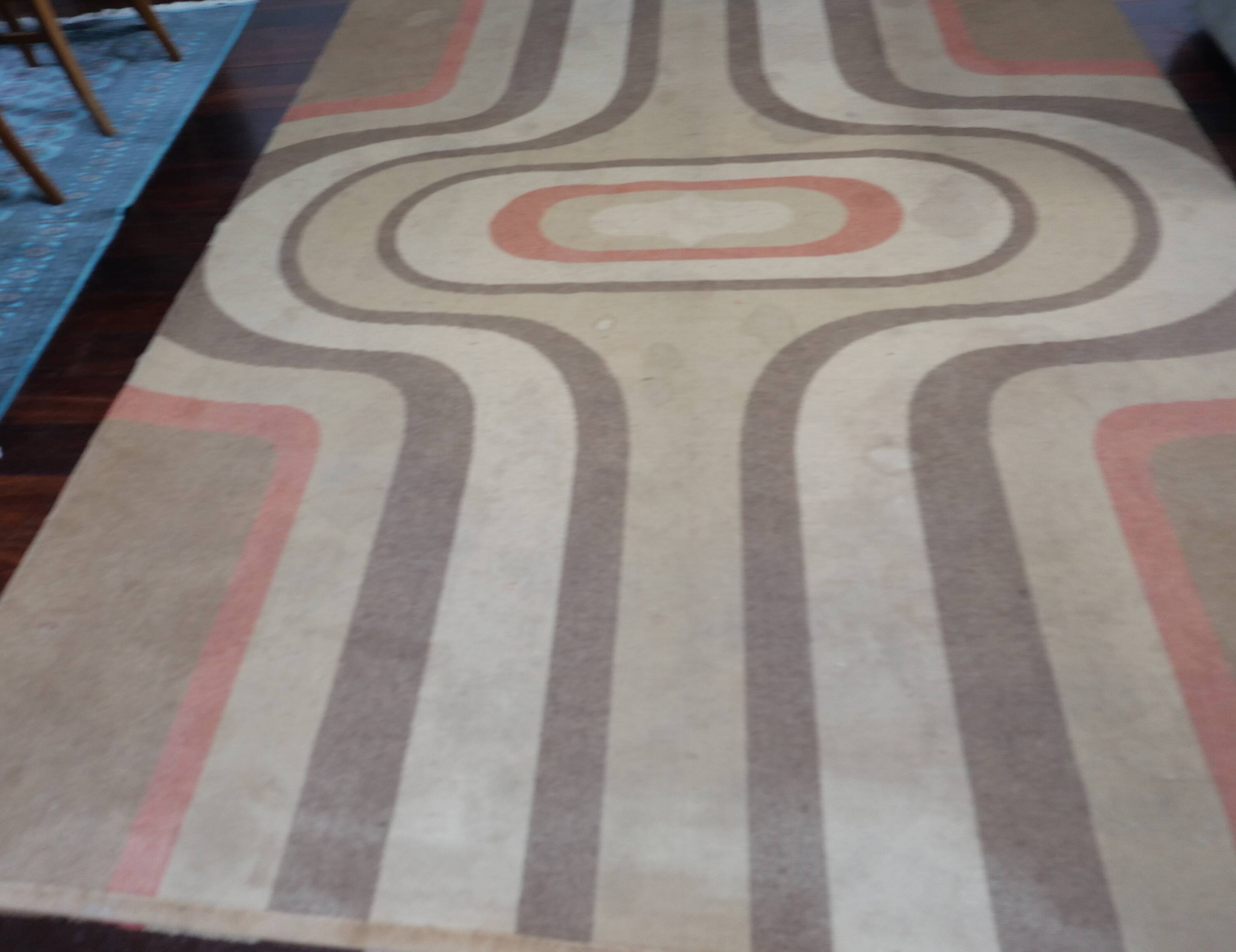 Large vintage carpet from the 1970s.
