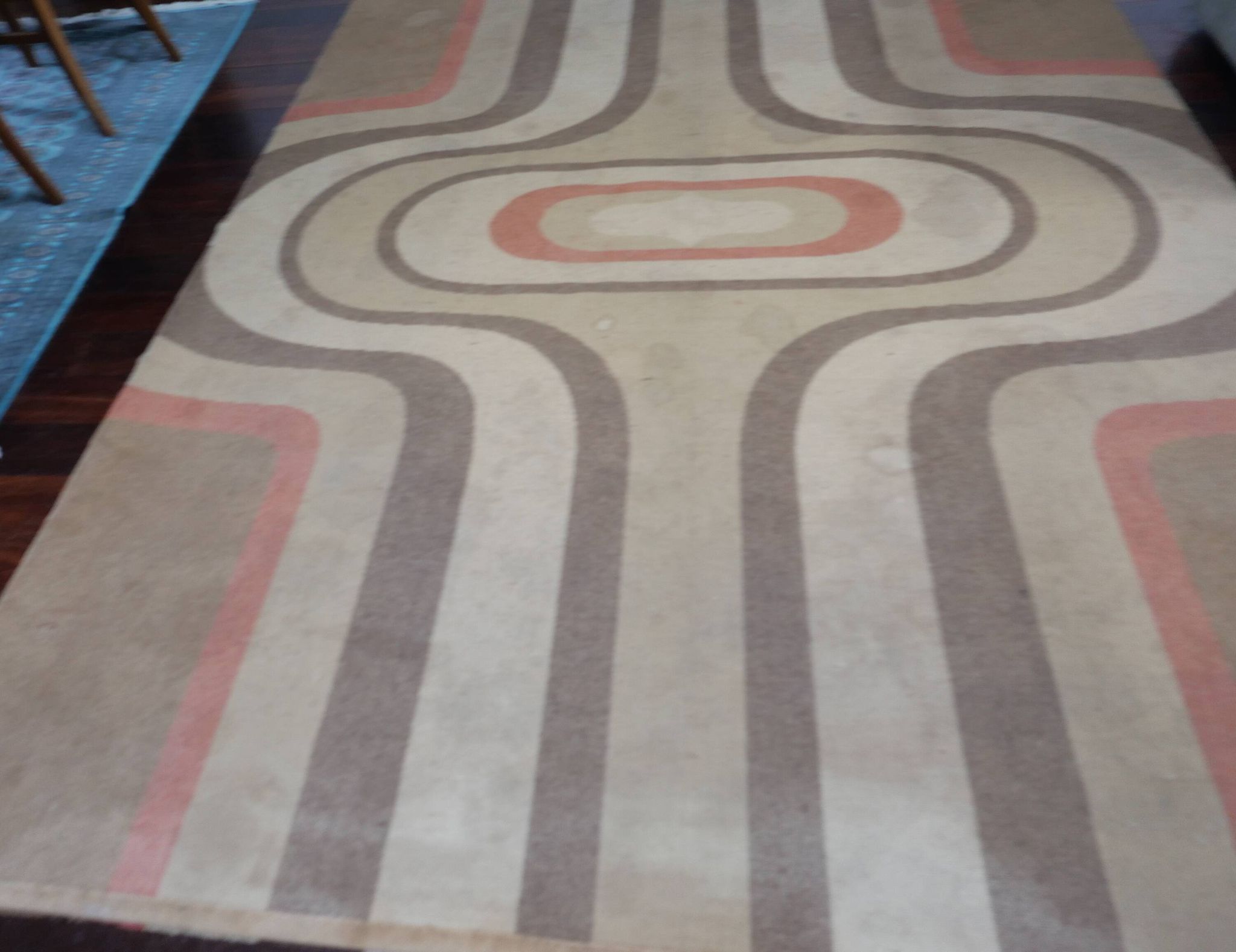 Grand tapis vintage des années 70 1970