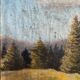 HST painting "Alpine chalet" Mountain 19th century