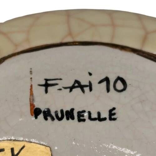 Covered box in floral enamel Longwy Prunelle FAI 10 Les Récollets Art from 2005