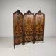 Gilt Leather Room Divider with Rich Carving, Circa 1860