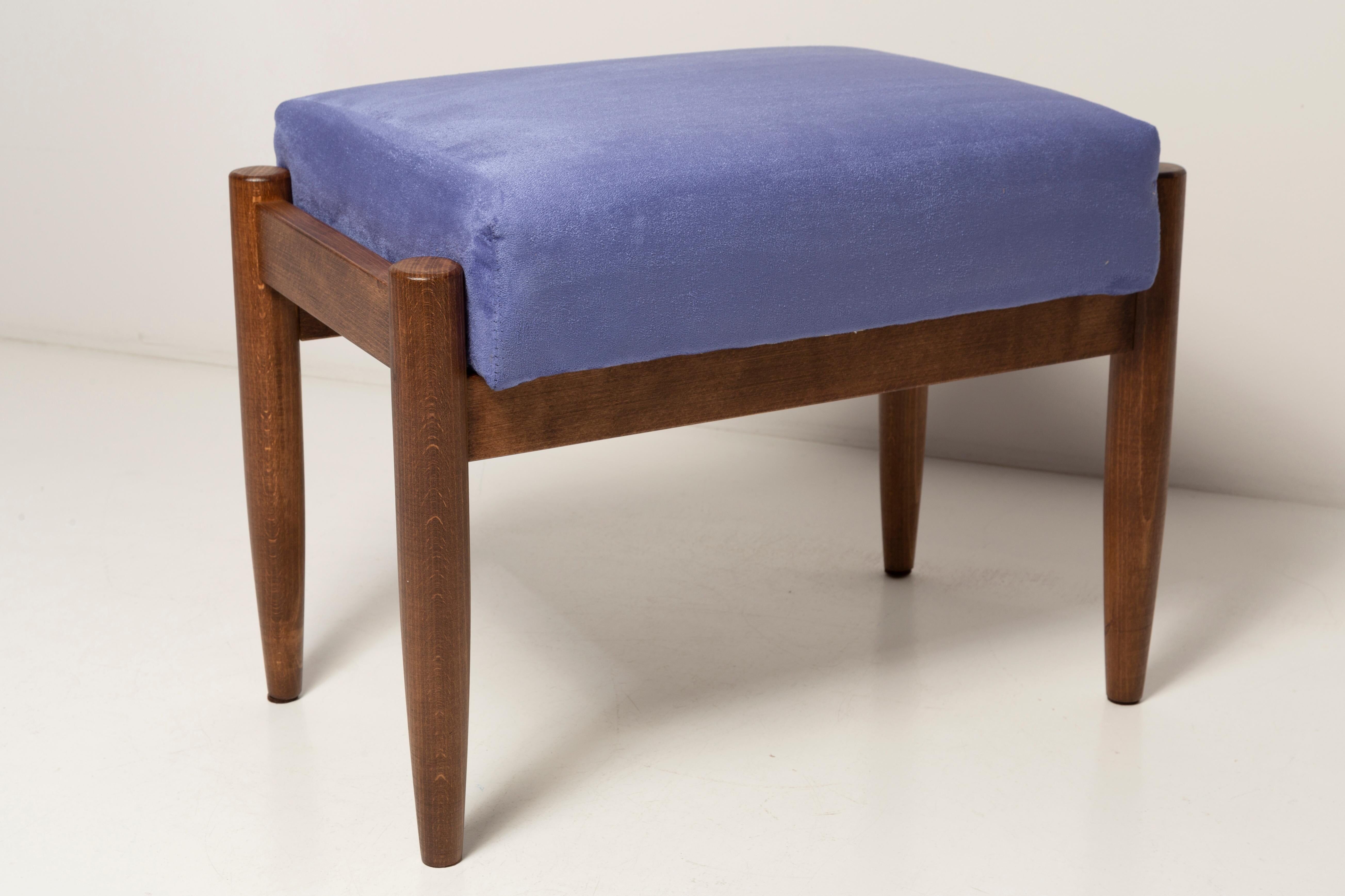 Pair of vintage purple stools from the mid-century, Edmund Homa, 1960s.