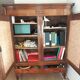 Antique cabinet with elm burrolled doors