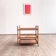 Service trolley and bar Johannes Andersen Silkeborg Denmark Teak