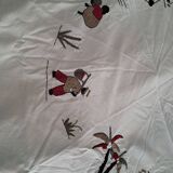Round embroidered tablecloth