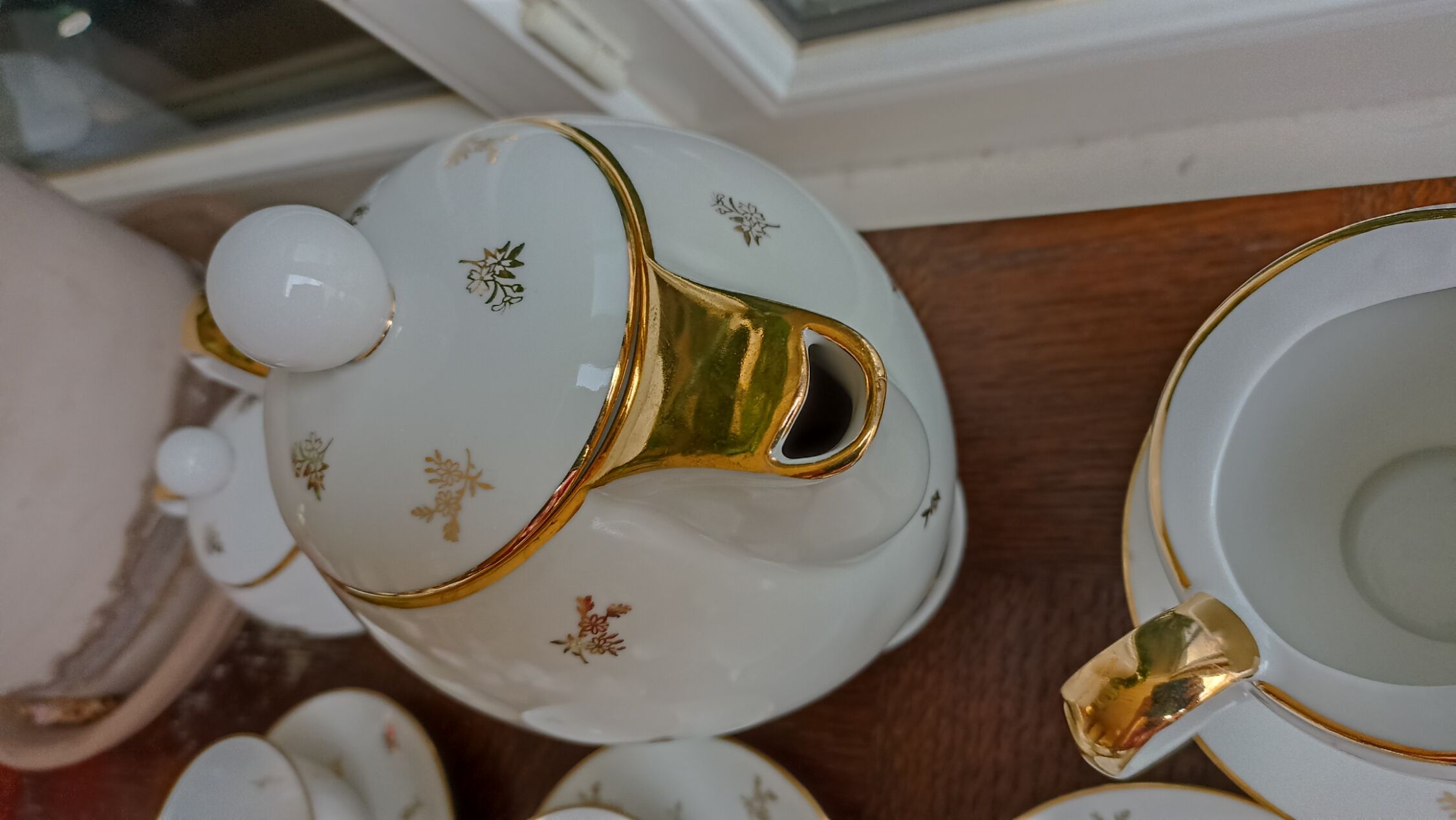 Foëcy porcelain coffee set - SFP - White and gold