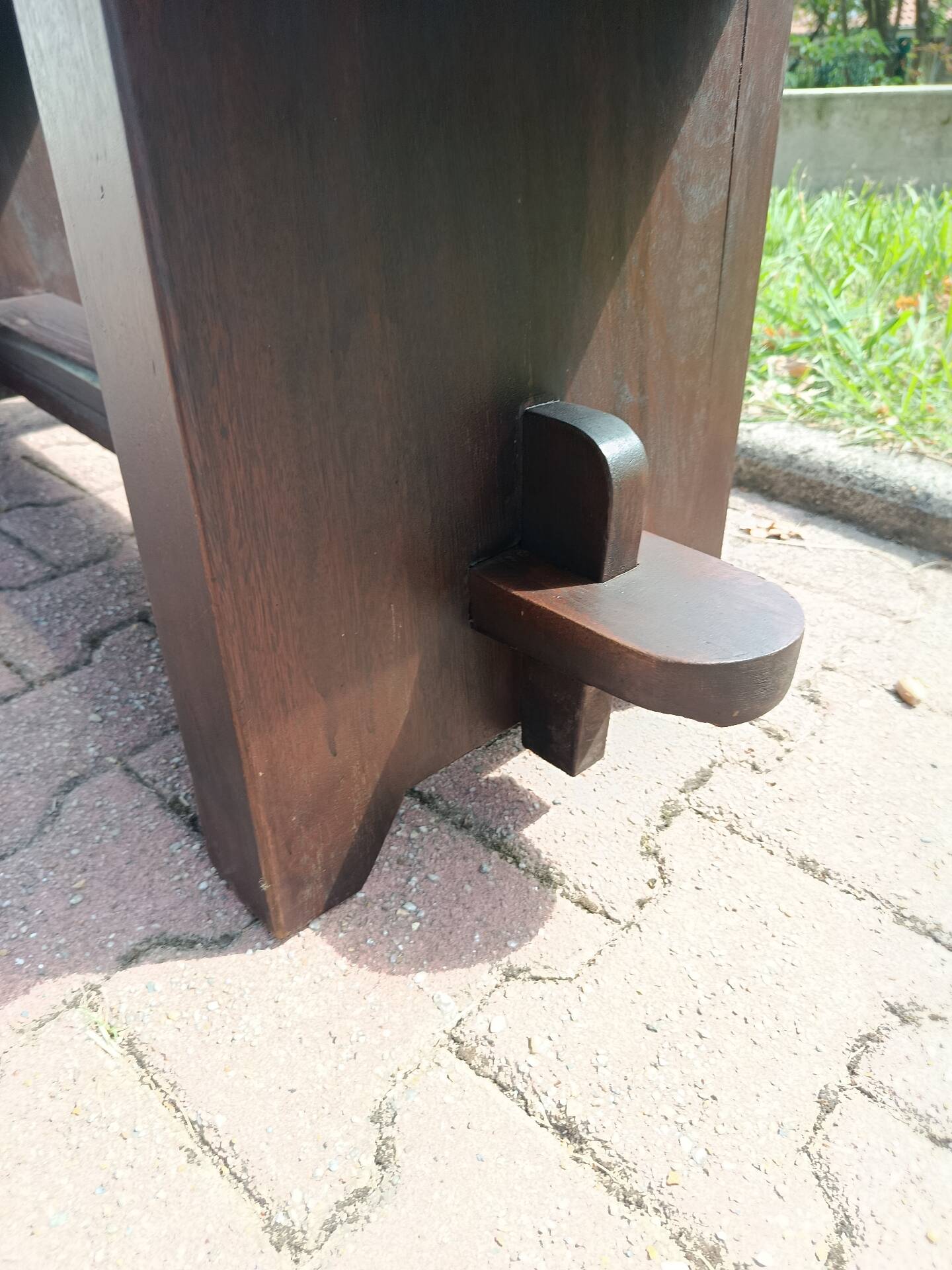 Massive brutalist bench