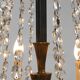 Impressive set of a large bronze Empire Chandelier with 2 wall lights, Belgium ca. 1950