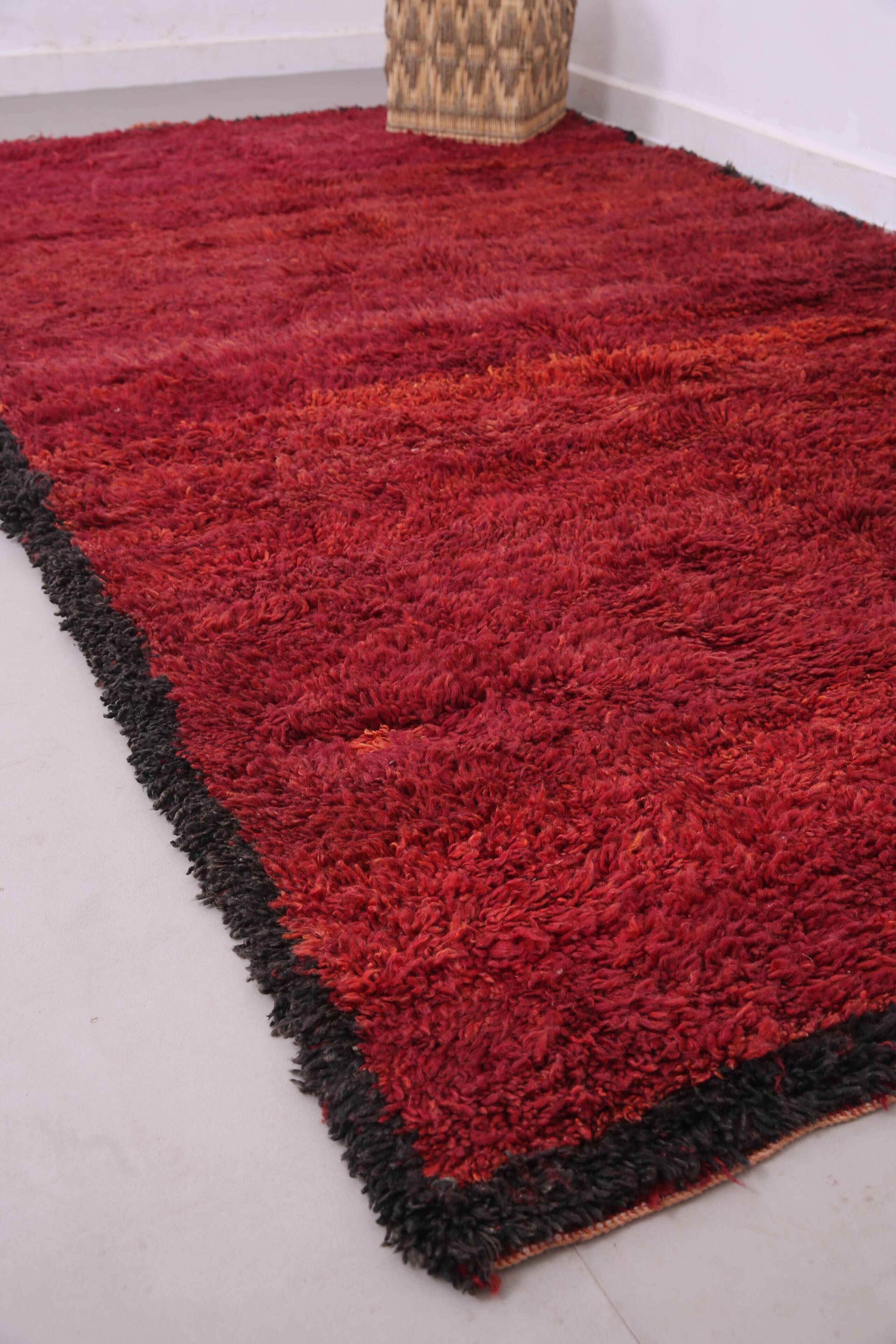 Tapis marocain vintage en laine berbère fait main