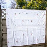Hand embroidered cotton tablecloth