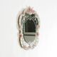 Italian mid-century wall mirror with a Murano glass frame and blossoms