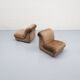 Italian Mimo Padova Lounge Chair Chenille 1970s