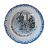 Ancienne assiette  décorative  h.b & cie  terre de fer