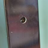 Rectangular table, end of sofa in metal and glass Vintage Vandel stone