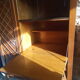 Furniture secretary vintage wood and rattan