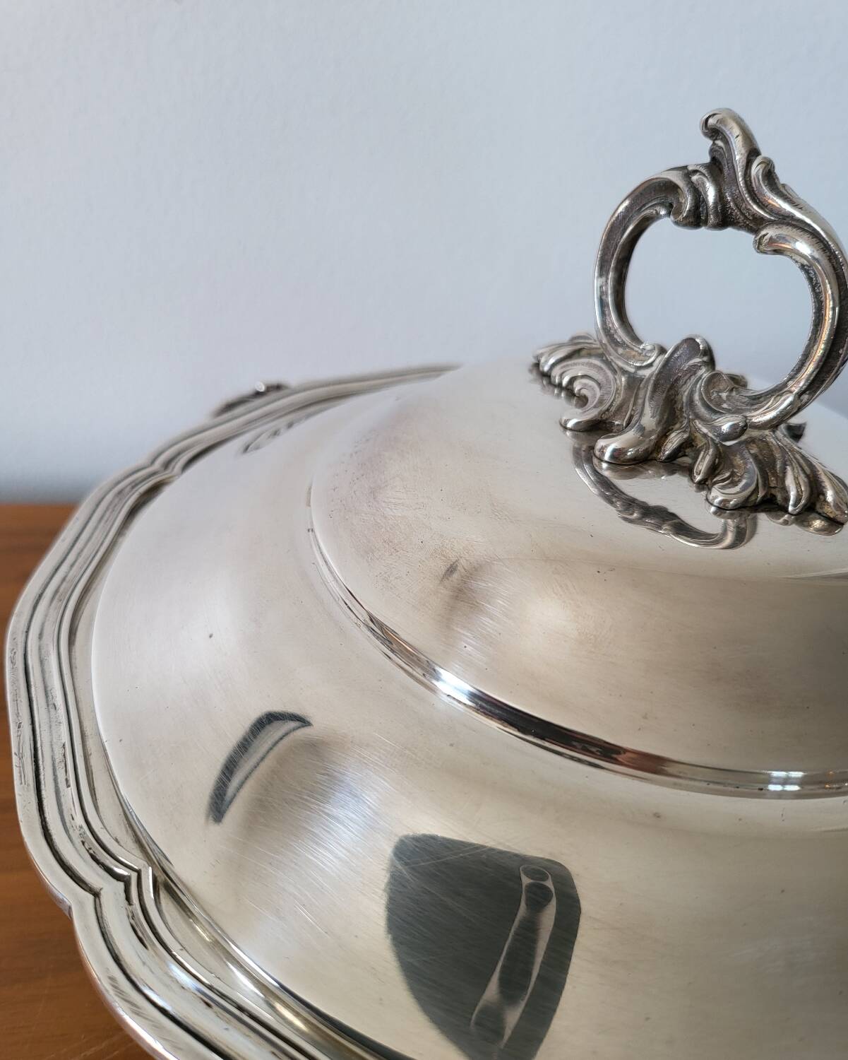 Silver-plated vegetable dish with Lutece hallmark