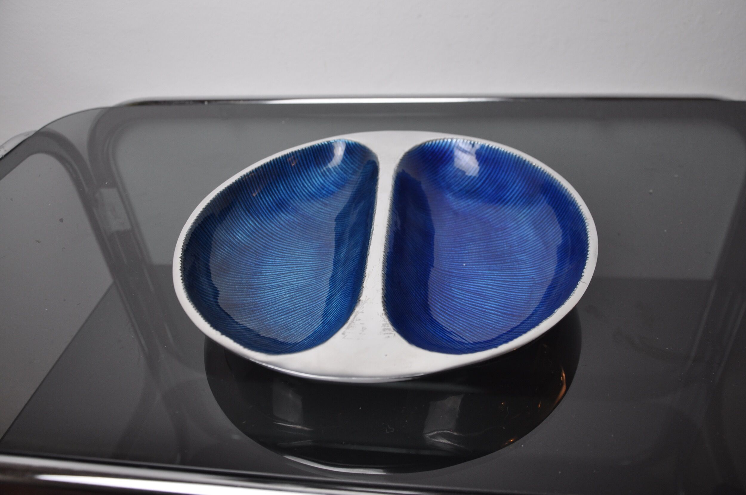 Brutalist ramekin enamelled by david marshall, 1980, spain