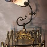 bronze lamp napoleon style lll 4 kg 36x27 cm tulip type muller unsigned