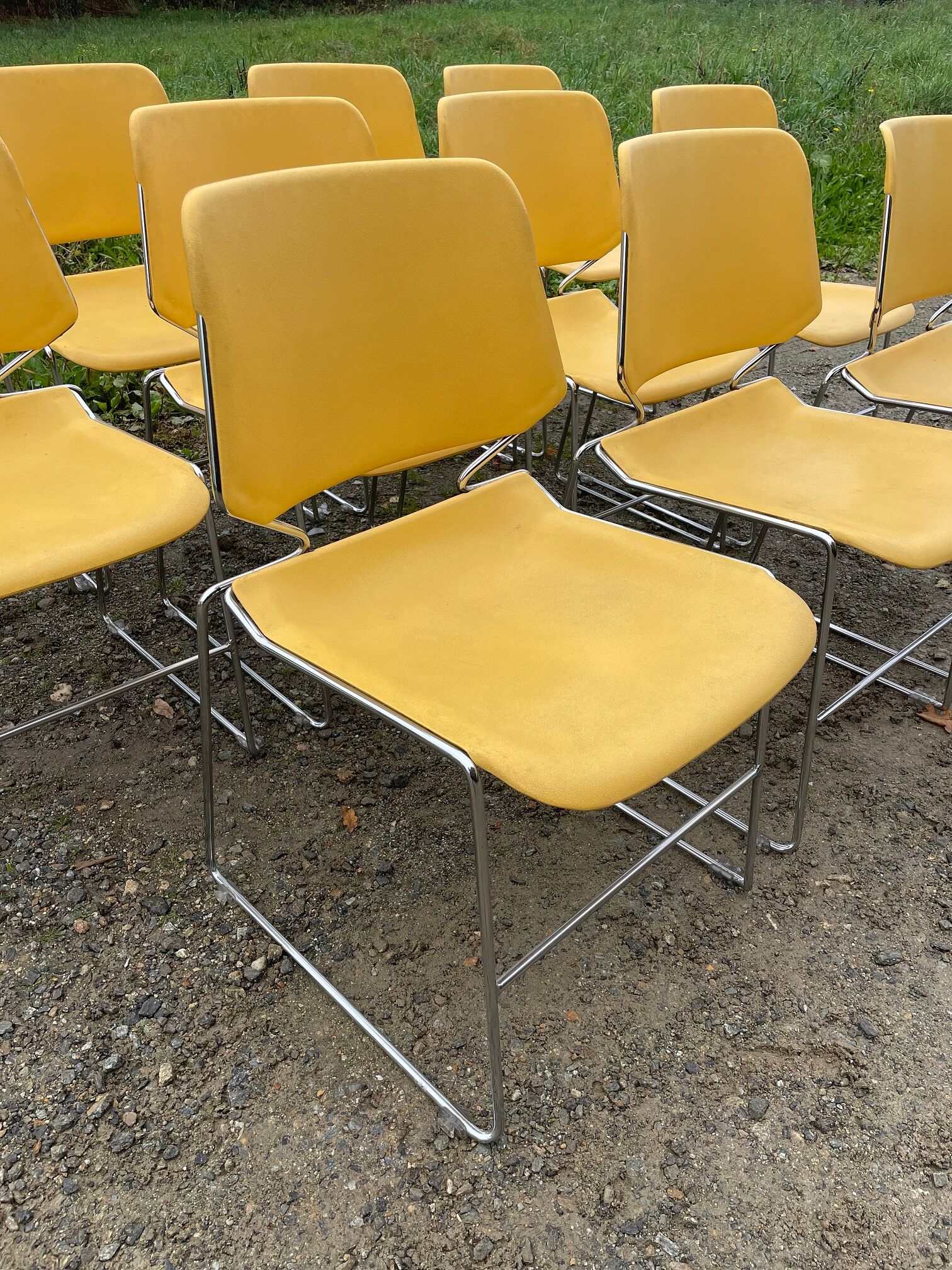 Set 12 Thomas Tolleson Matrix chairs for Krueger, 70s, USA