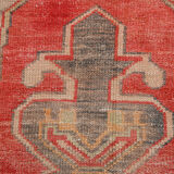 5x9 pale red & tan beige vintage rug 146x279cm