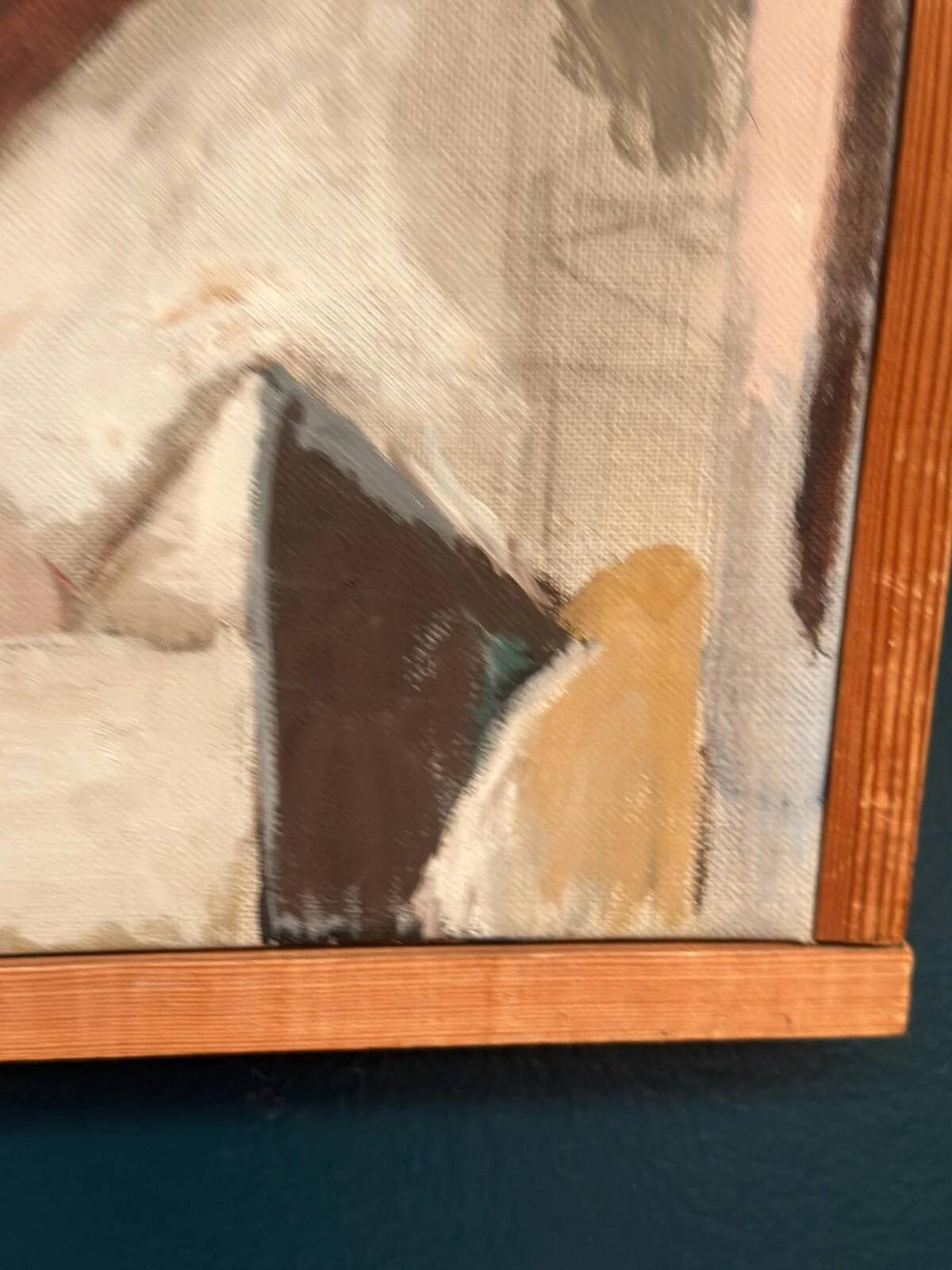 Original Swedish Oil on Canvas – “Komposition” by Arne Tengblad Vintage