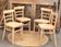 Set of 4 vintage bistro chairs in raw wood