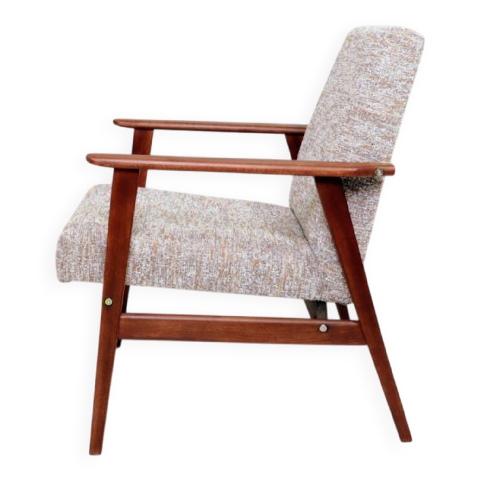 Vintage mid-century brown granola armchair 1970