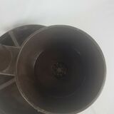 Plant holders, brown plastic jar holders italian design 70s