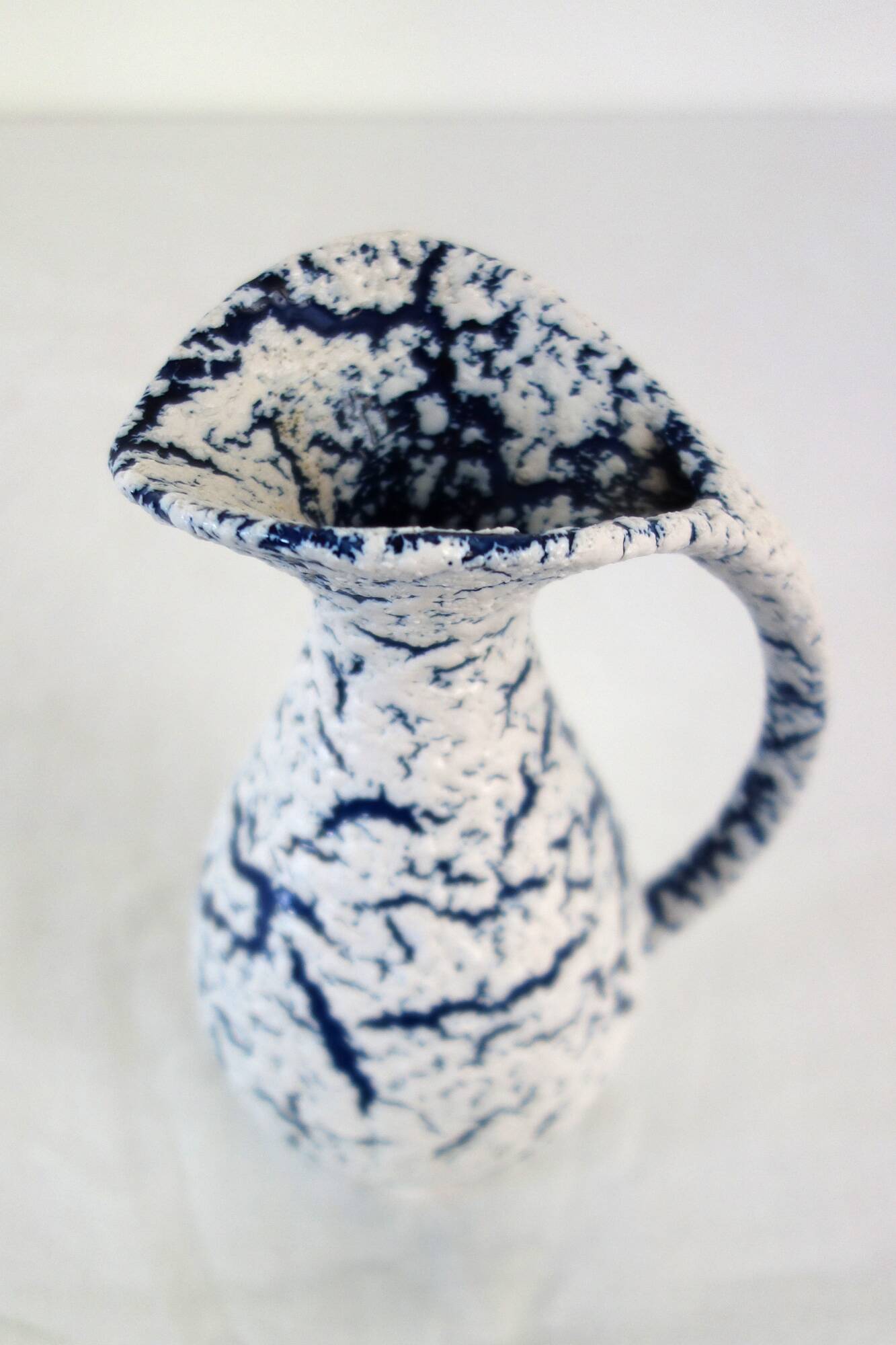 Small vintage snow stoneware vase