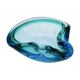 Flavio Poli Seguso Sommerso Emerald Green Blue Vintage 60s Ashtray