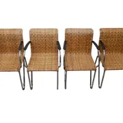 Set of 4 Gispen Diagonal chairs, 1930s