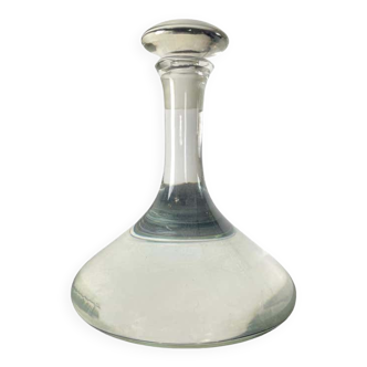 French blown glass decanter and stopper - decanter wine decanter - France 1950/60