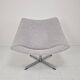 Fauteuil Oyster Artifort restauré avec base croisée par Pierre Paulin, 60'
