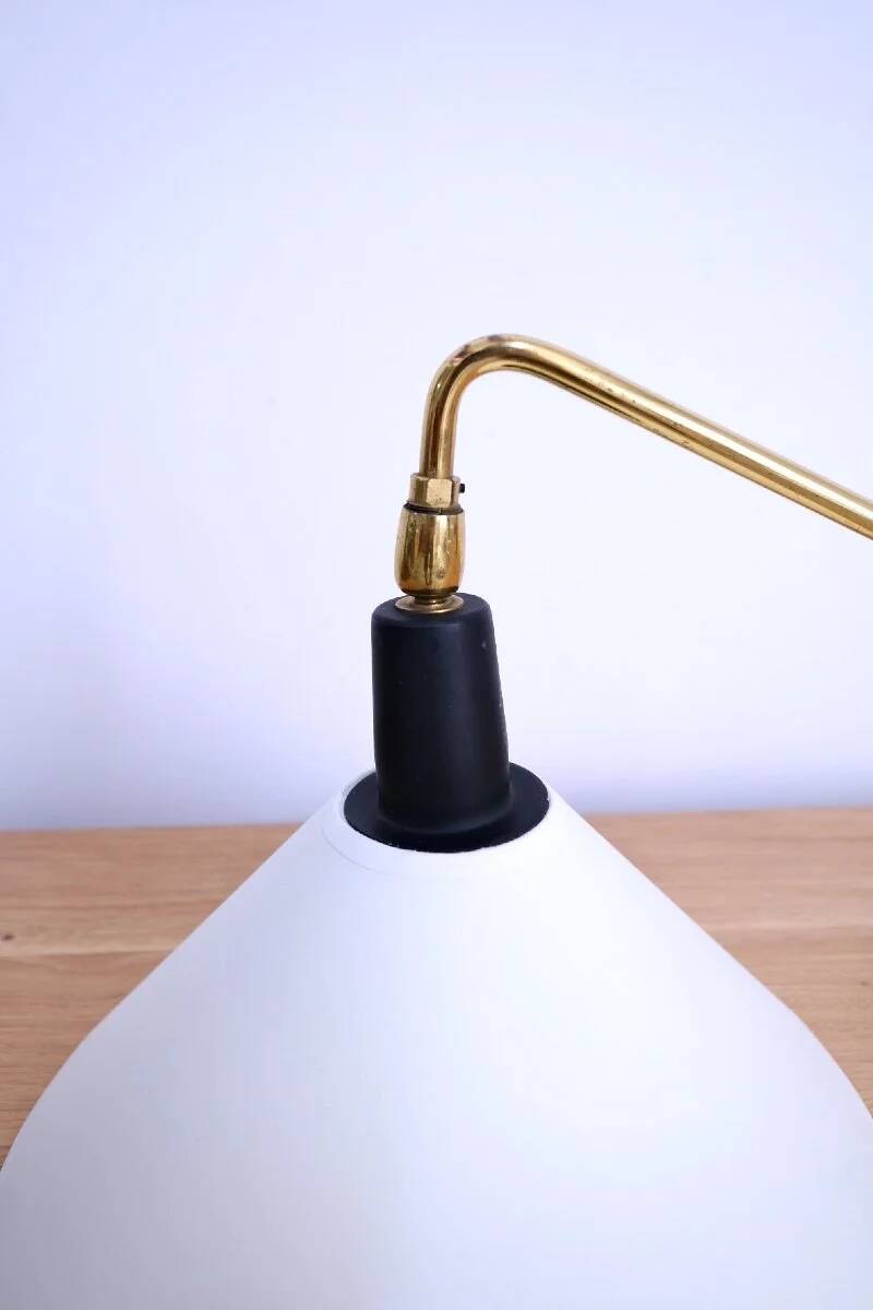 Articulated brass wall light, 1950