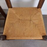 Straw brutalist chairs, set of 4