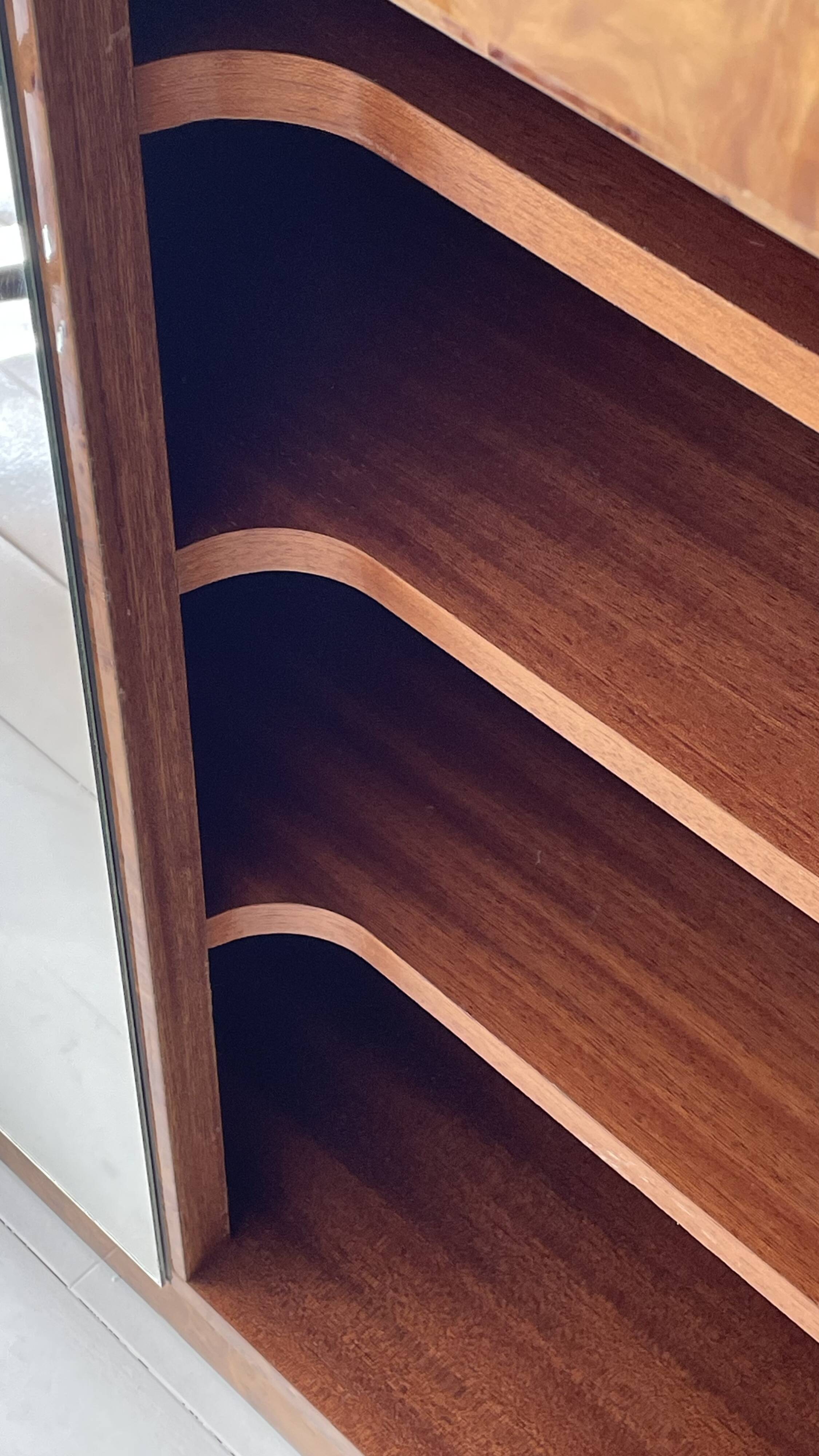 Art Deco sideboard in elm burl