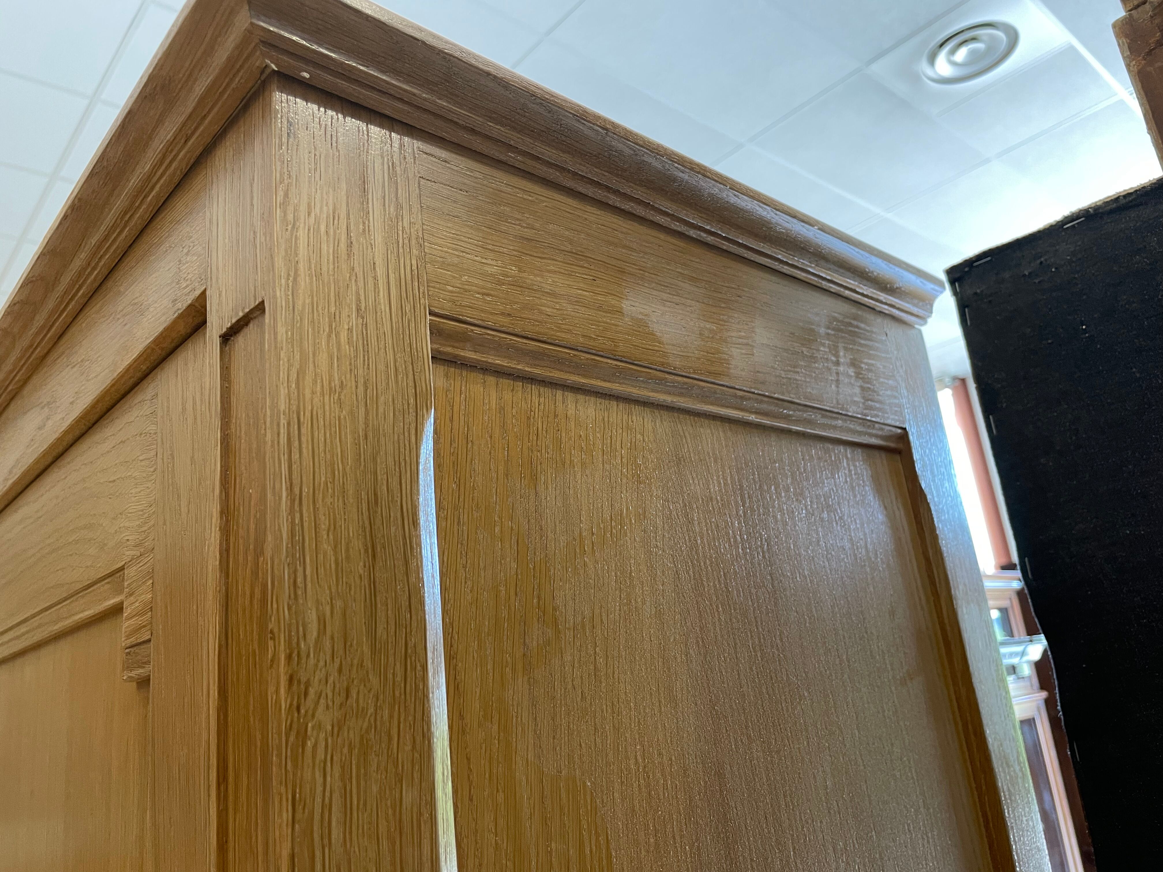 Wardrobe in solid oak