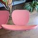Pair of vintage chairs from the 50s/60s – black metal splayed legs