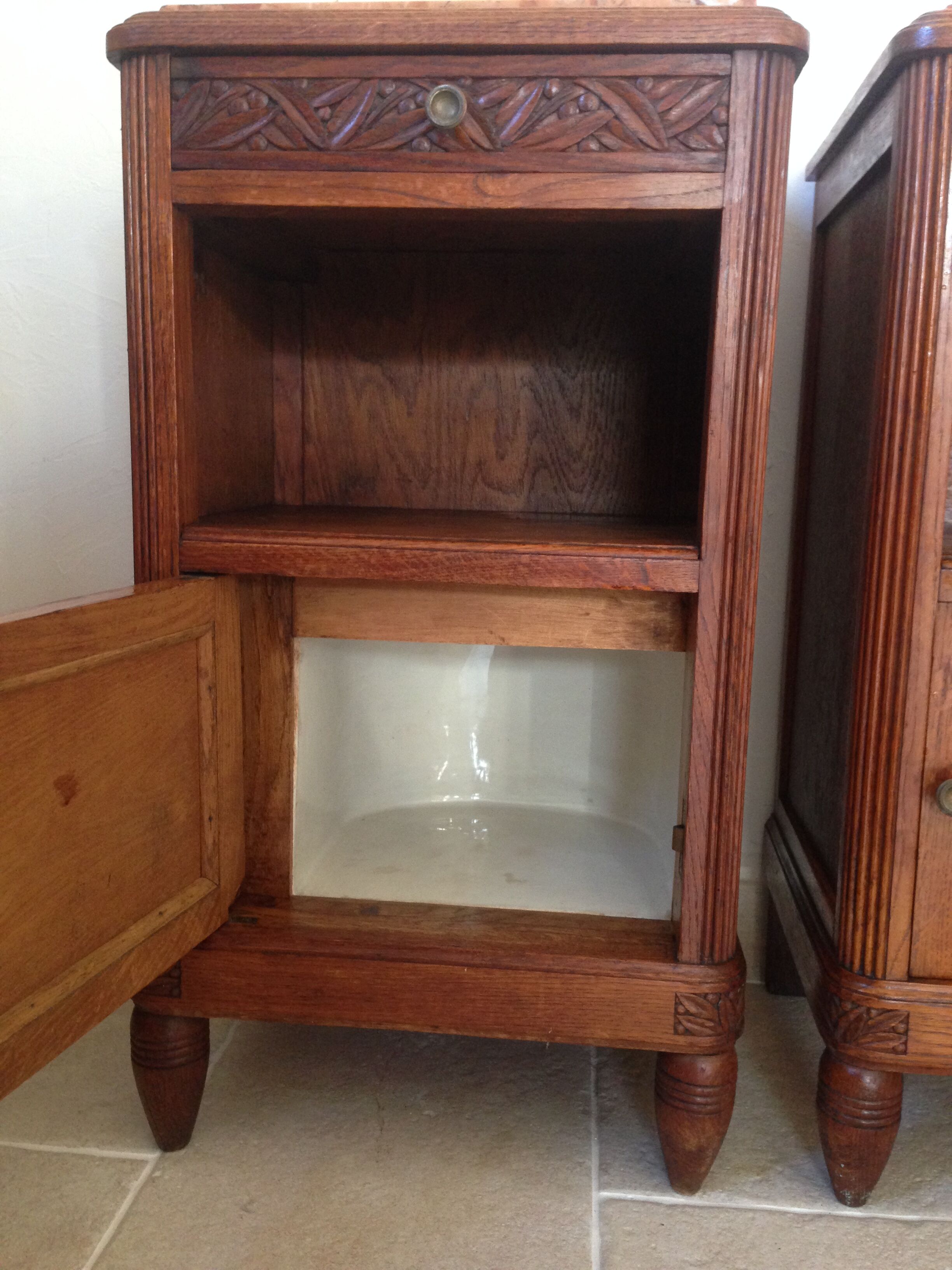Pair of art deco nightstands