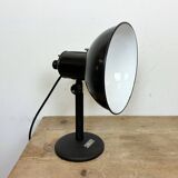 Lampe de table vintage en émail noir, 1950s