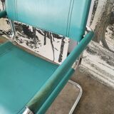 Pair of cantilever in leather and chrome 1970