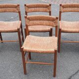 Set of 6 Dordogne model chairs, Robert Sentou edition, 50s