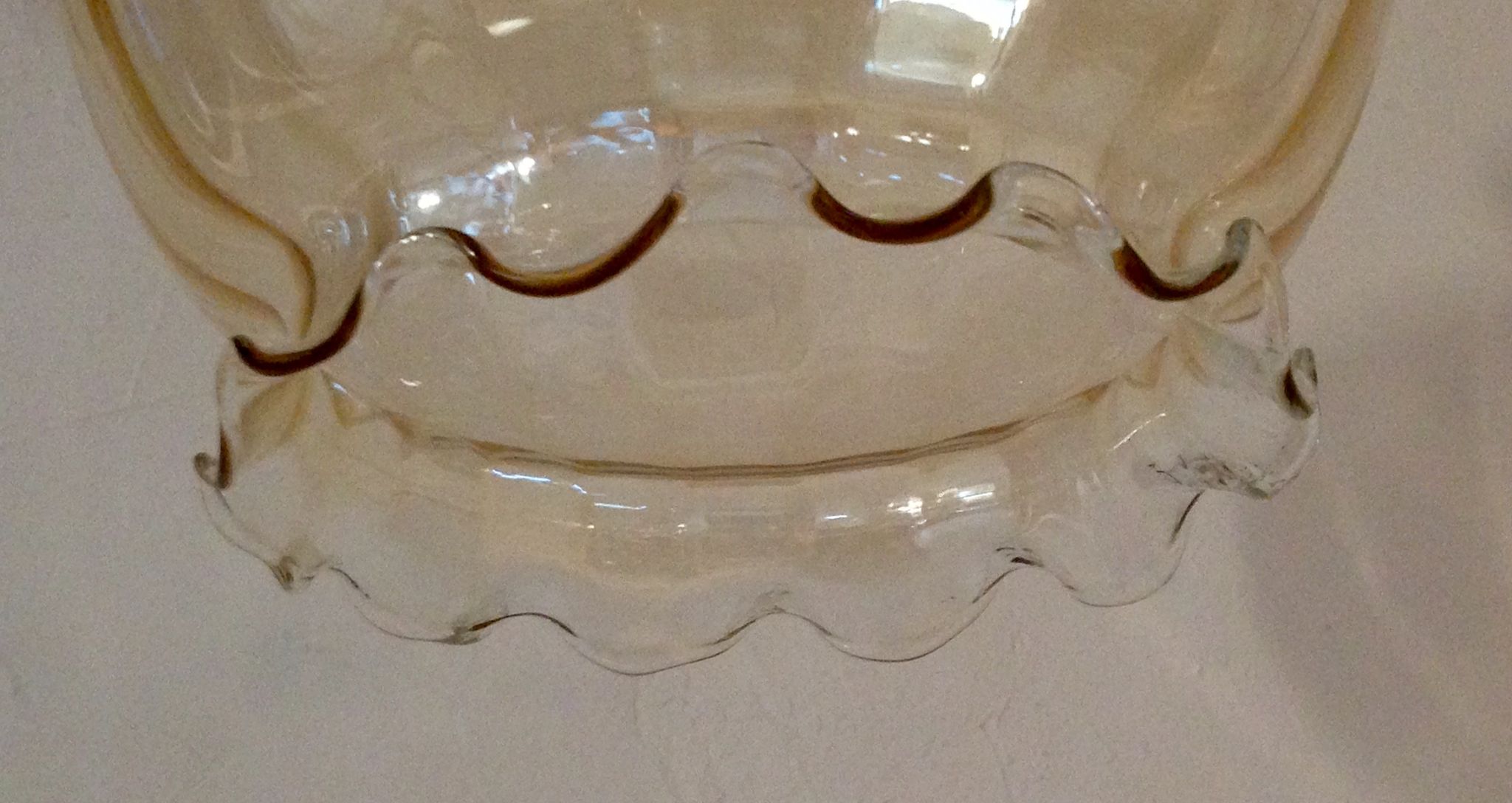 Suspension plafonnier en verre vintage